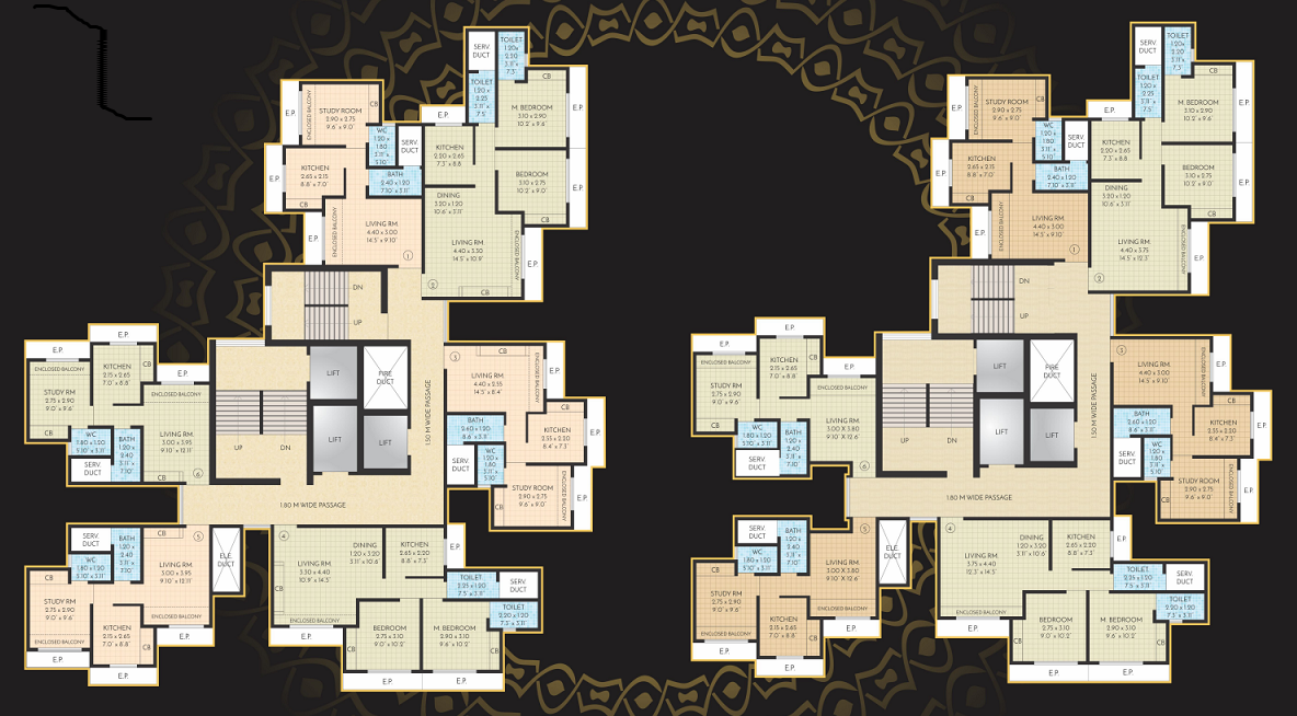 Bhagwati Belmont Thane 2BHK Plan