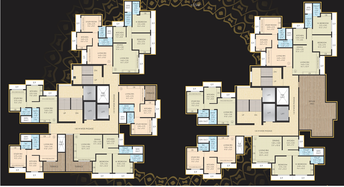 Bhagwati Belmont New Launch Thane 2BHK Plan
